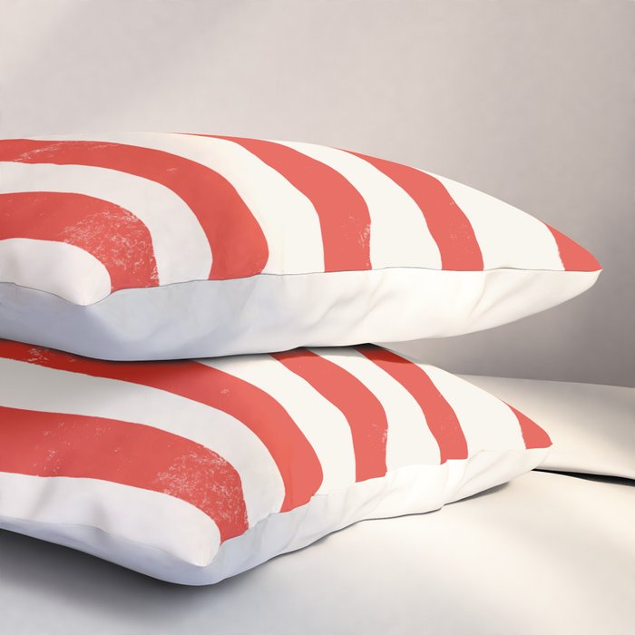 Red Lines  Pillow Sham Gallery Image 3
