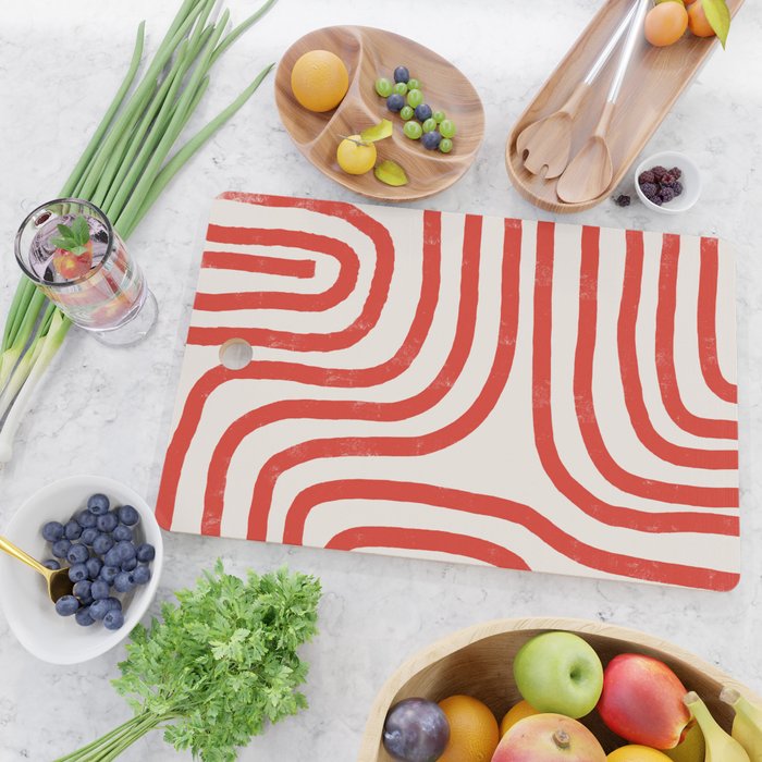 Red Lines  Cutting Board Gallery Image 2