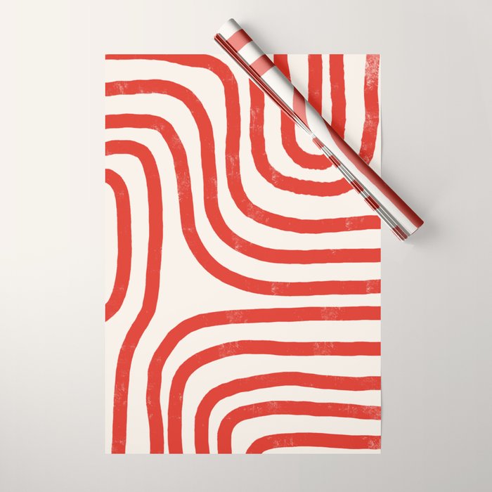 Red Lines  Wrapping Paper Gallery Image 1