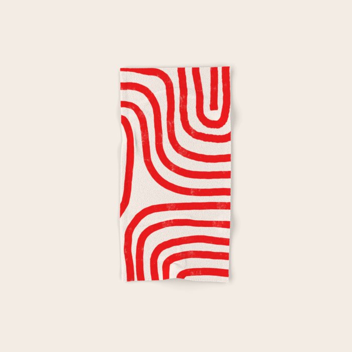 Red Lines  Bath Towel Gallery Image 1