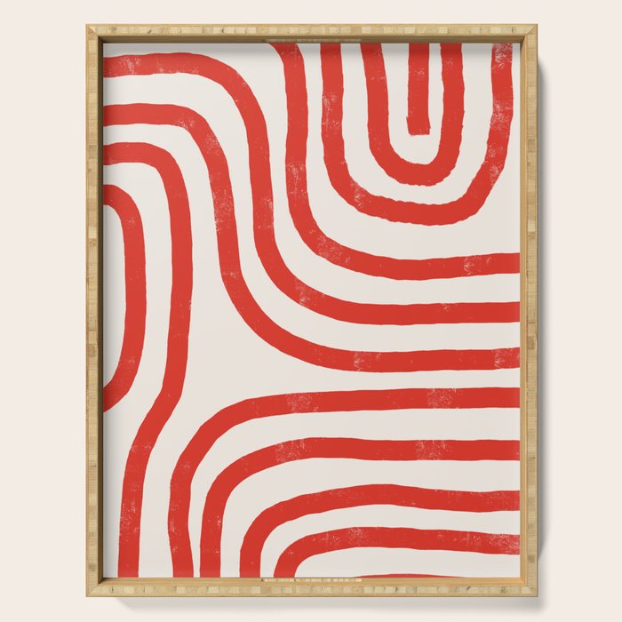 Red Lines  Serving Tray Gallery Image 1