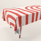 Red Lines  Tablecloth Gallery Image 1