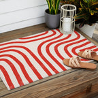 Red Lines  Outdoor Rug Gallery Image 2