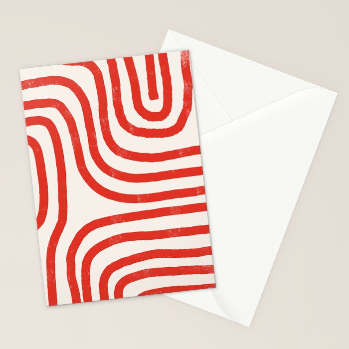 Red Lines  Stationery Card Gallery Image 2