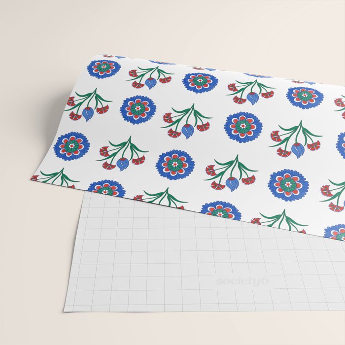 Iznik Motif  Wrapping Paper Gallery Image 2