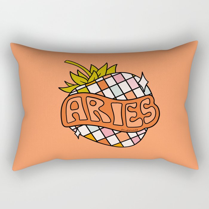 Aries Strawberry Rectangular Pillow Gallery Image 1