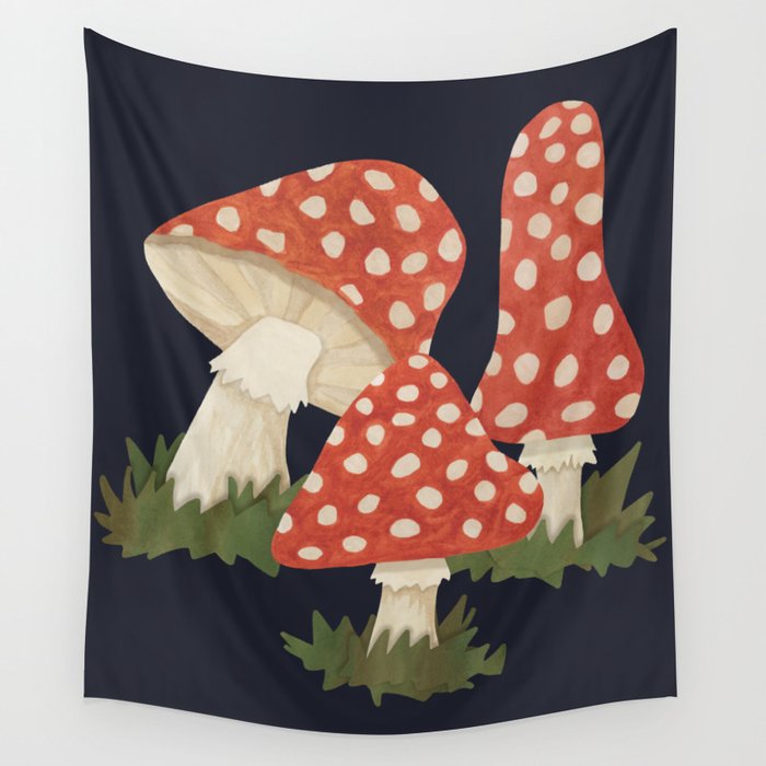 Poison Mushrooms Wall Tapestry Gallery Image 4