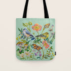 Flower Birds Garden Tote Bag Gallery Image 1