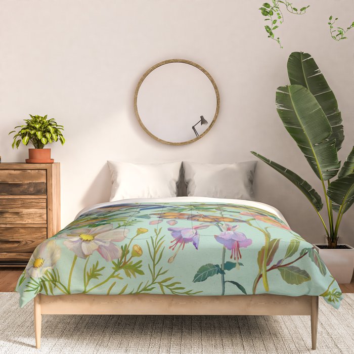 Flower Birds Garden Comforter Gallery Image 3
