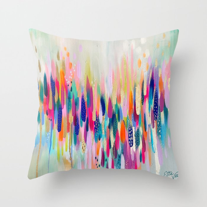 EttaVee Brushstroke no. 154 Throw Pillow Gallery Image 1