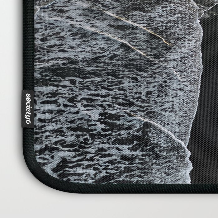 Endless Black Sand Beach Landscape In Iceland Laptop Sleeve Gallery Image 3