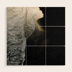 Endless Black Sand Beach Landscape In Iceland Wood Wall Art Gallery Image 1