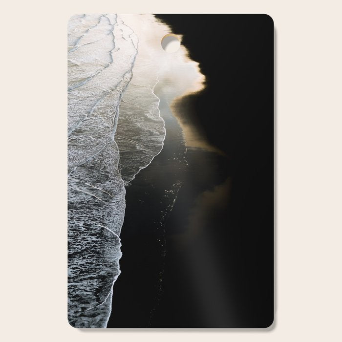 Endless Black Sand Beach Landscape In Iceland Cutting Board Gallery Image 1