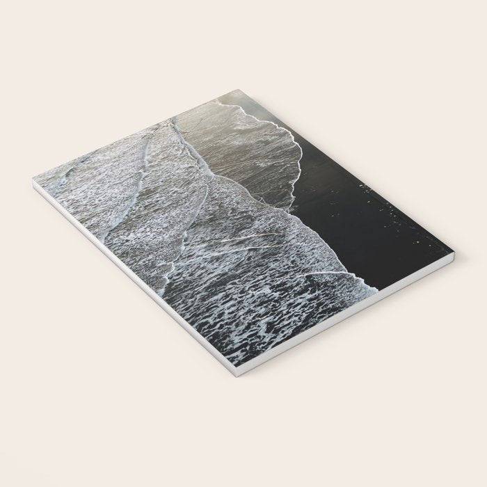 Endless Black Sand Beach Landscape In Iceland Notebook Gallery Image 3