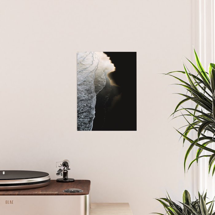 Endless Black Sand Beach Landscape In Iceland Poster Gallery Image 2