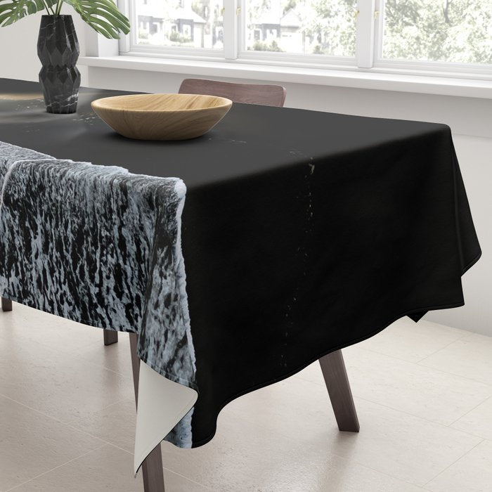 Endless Black Sand Beach Landscape In Iceland Tablecloth Gallery Image 3