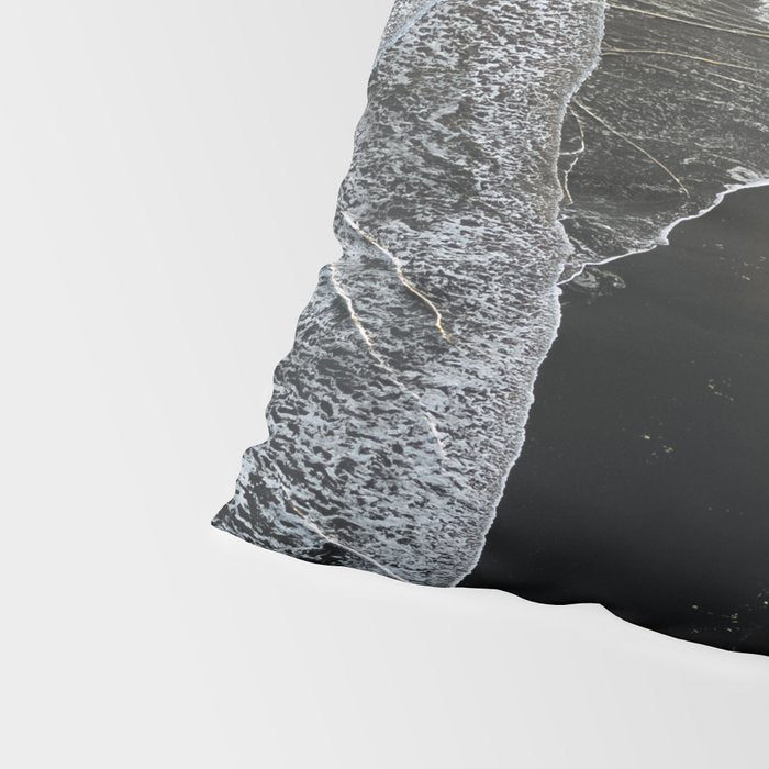 Endless Black Sand Beach Landscape In Iceland Pillow Sham Gallery Image 4