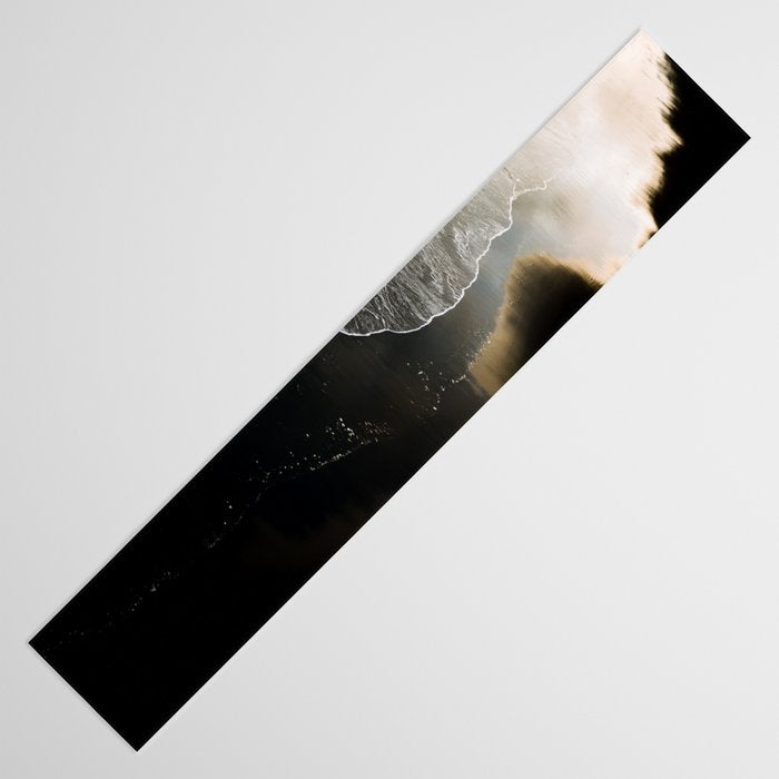 Endless Black Sand Beach Landscape In Iceland Table Runner Gallery Image 3