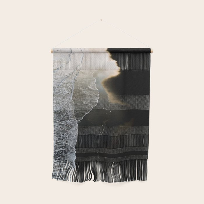 Endless Black Sand Beach Landscape In Iceland Wall Hanging Gallery Image 1