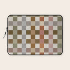 Harvest 2025 Cozy Autumn Plaid Rustic Fall Checkered Pattern Earthy Laptop Sleeve Gallery Image 1