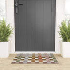 Harvest 2025 Cozy Autumn Plaid Rustic Fall Checkered Pattern Earthy Welcome Mat Gallery Image 3