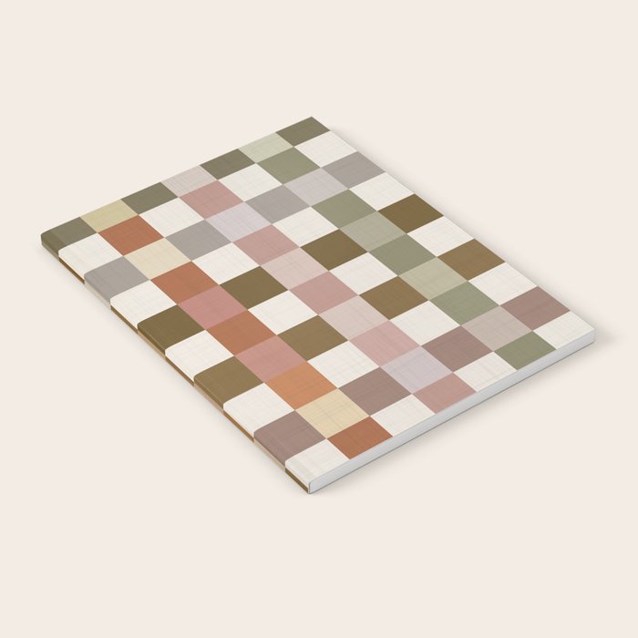 Harvest 2025 Cozy Autumn Plaid Rustic Fall Checkered Pattern Earthy Notebook Gallery Image 2