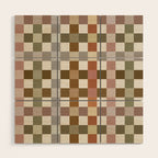 Harvest 2025 Cozy Autumn Plaid Rustic Fall Checkered Pattern Earthy Wood Wall Art Gallery Image 1