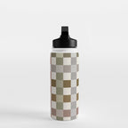 Harvest 2025 Cozy Autumn Plaid Rustic Fall Checkered Pattern Earthy Water Bottle Gallery Image 3