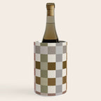 Harvest 2025 Cozy Autumn Plaid Rustic Fall Checkered Pattern Earthy Wine Chiller Gallery Image 2