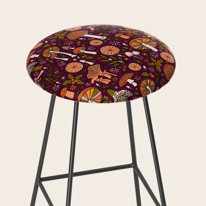 Holiday Mushroom Print Stool Gallery Image 2