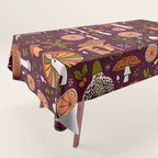 Holiday Mushroom Print Tablecloth Gallery Image 1