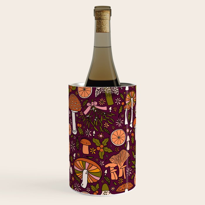 Holiday Mushroom Print Wine Chiller Gallery Image 3