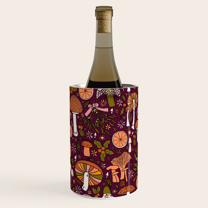 Holiday Mushroom Print Wine Chiller Gallery Image 2