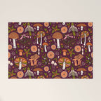 Holiday Mushroom Print Welcome Mat Gallery Image 1