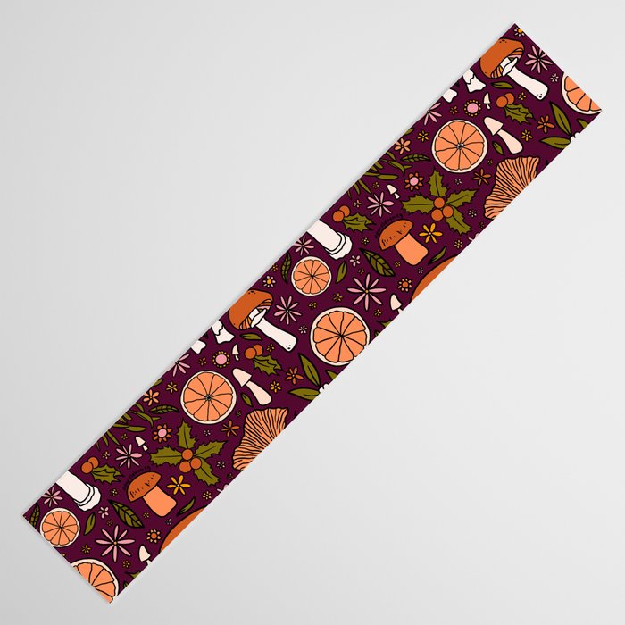 Holiday Mushroom Print Table Runner Gallery Image 3