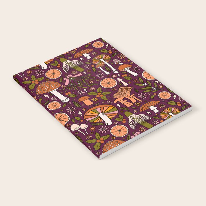 Holiday Mushroom Print Notebook Gallery Image 2