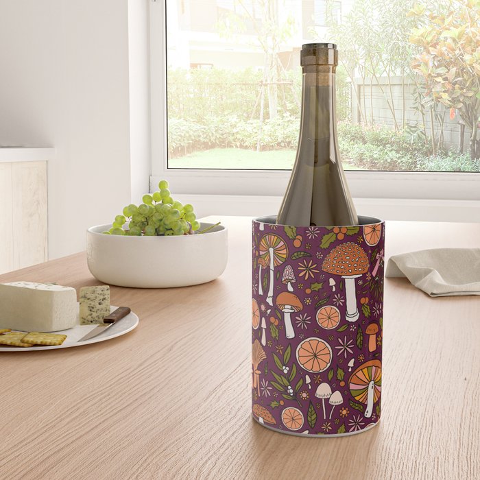 Holiday Mushroom Print Wine Chiller Gallery Image 4