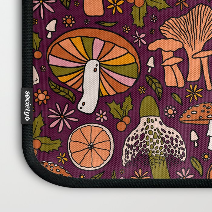 Holiday Mushroom Print Laptop Sleeve Gallery Image 3