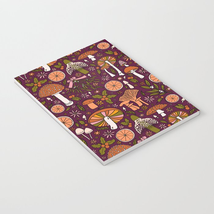 Holiday Mushroom Print Notebook Gallery Image 3
