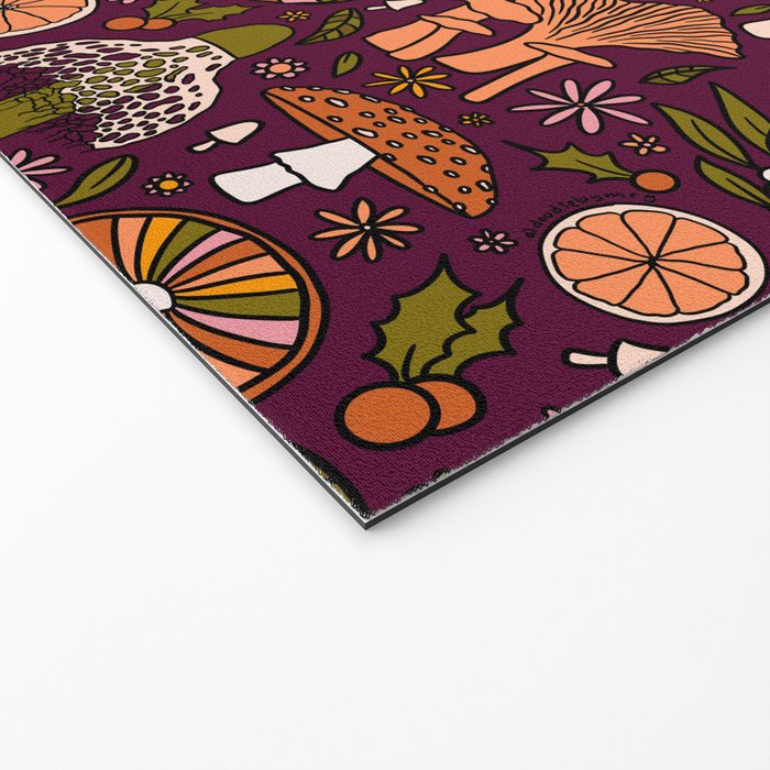 Holiday Mushroom Print Welcome Mat Gallery Image 2