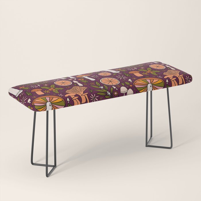 Holiday Mushroom Print Bench Gallery Image 1