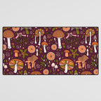 Holiday Mushroom Print Desk Mat Gallery Image 3