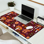Holiday Mushroom Print Desk Mat Gallery Image 2