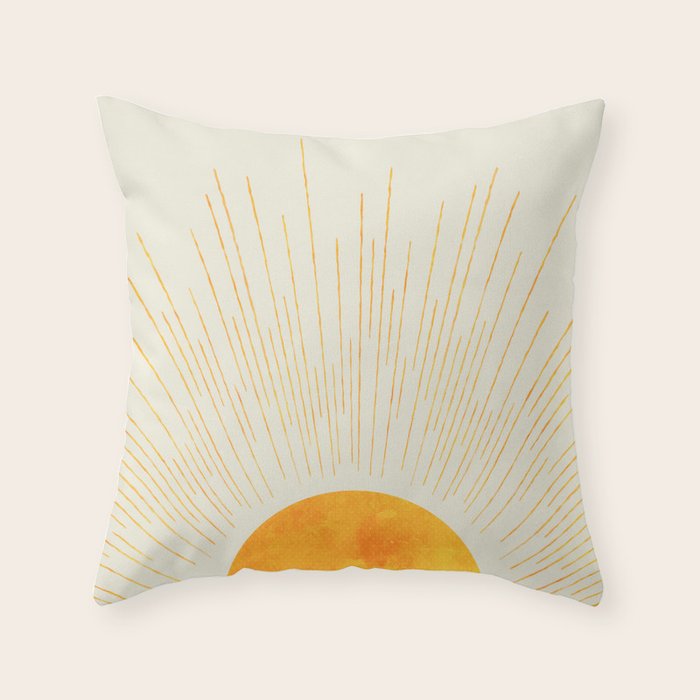 Boho Sunrise  Throw Pillow Gallery Image 1
