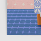 Patterned Pot Plant on Geometric Background Poster Gallery Image 3