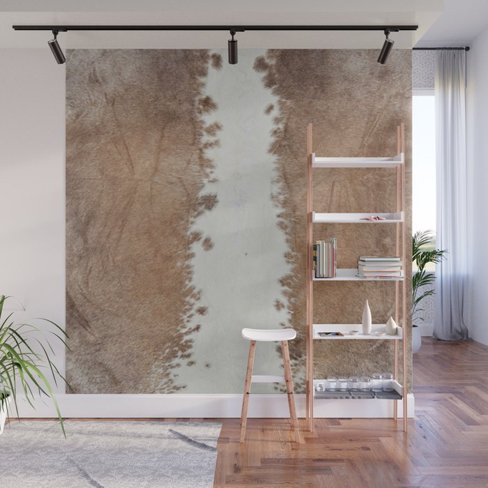 Rustic Farm Cowhide Print Wall Mural Gallery Image 1