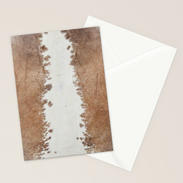 Rustic Farm Cowhide Print Stationery Card Gallery Image 2