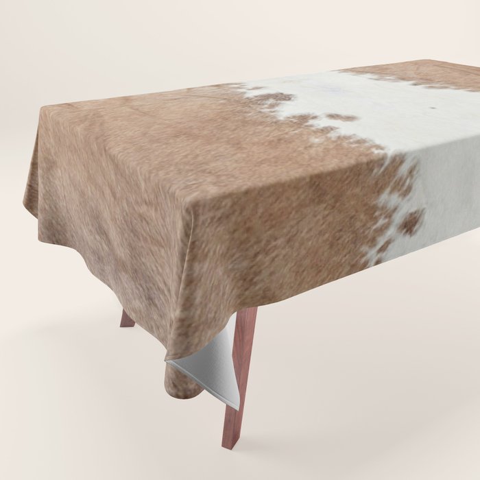 Rustic Farm Cowhide Print Tablecloth Gallery Image 1