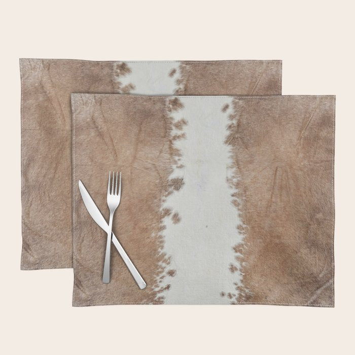 Rustic Farm Cowhide Print Placemat Gallery Image 1