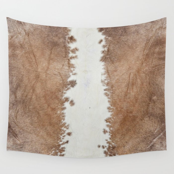Rustic Farm Cowhide Print Wall Tapestry Gallery Image 1